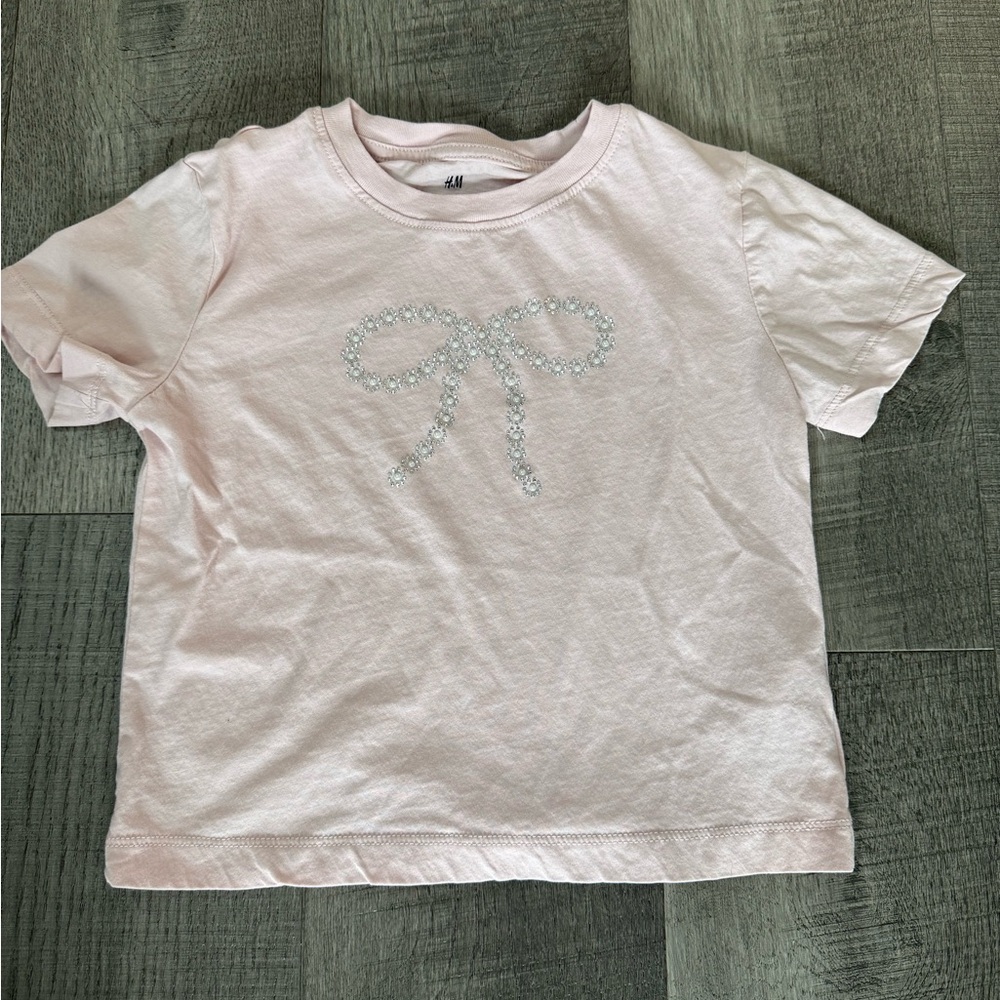 H&M Sparkle Bow Tee